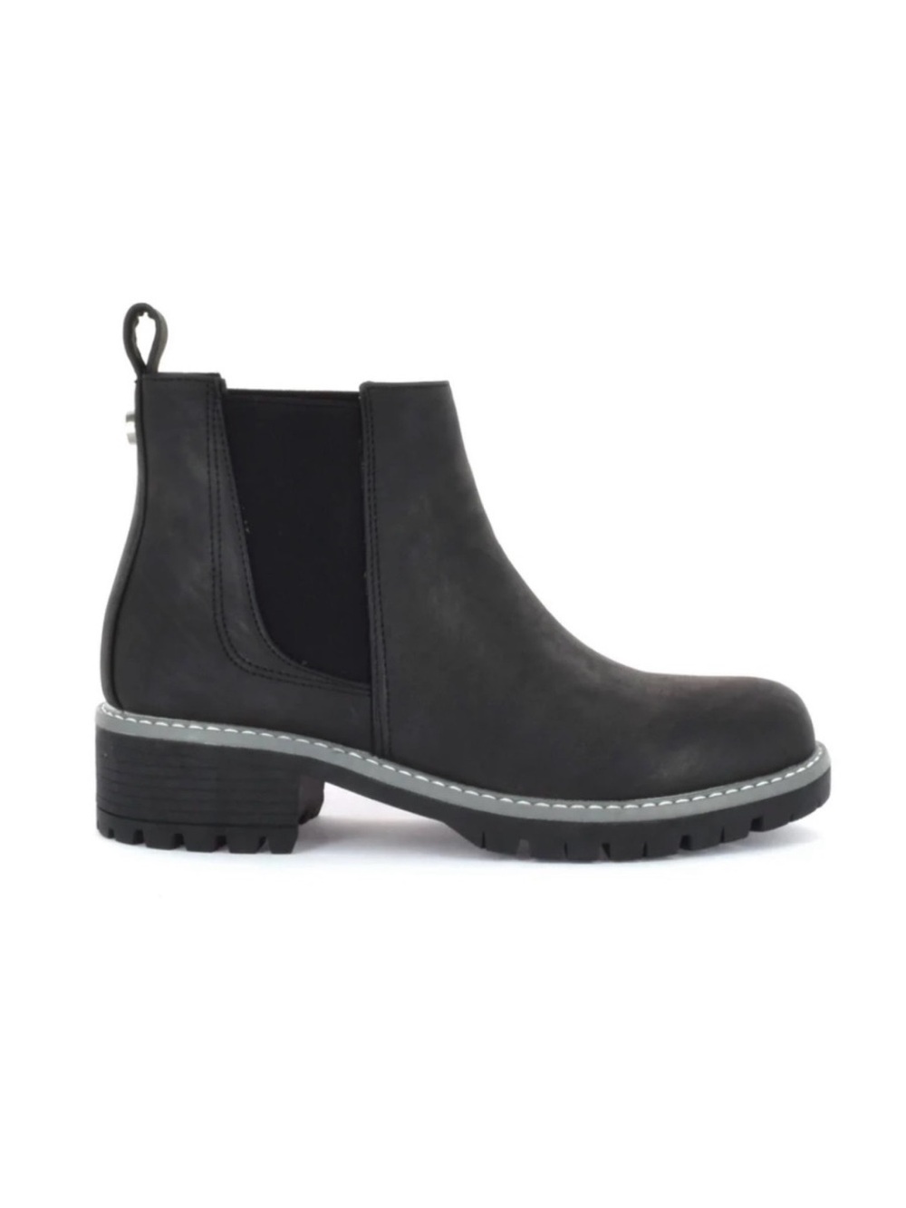 Seven7 Black Chelsea Lug Ankle Boot